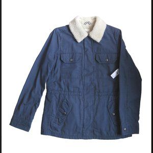 NWT! GAP Sherpa Lined Carpenter Zip Up/Snaps Jacket (Size Sm) Discontinued Style
